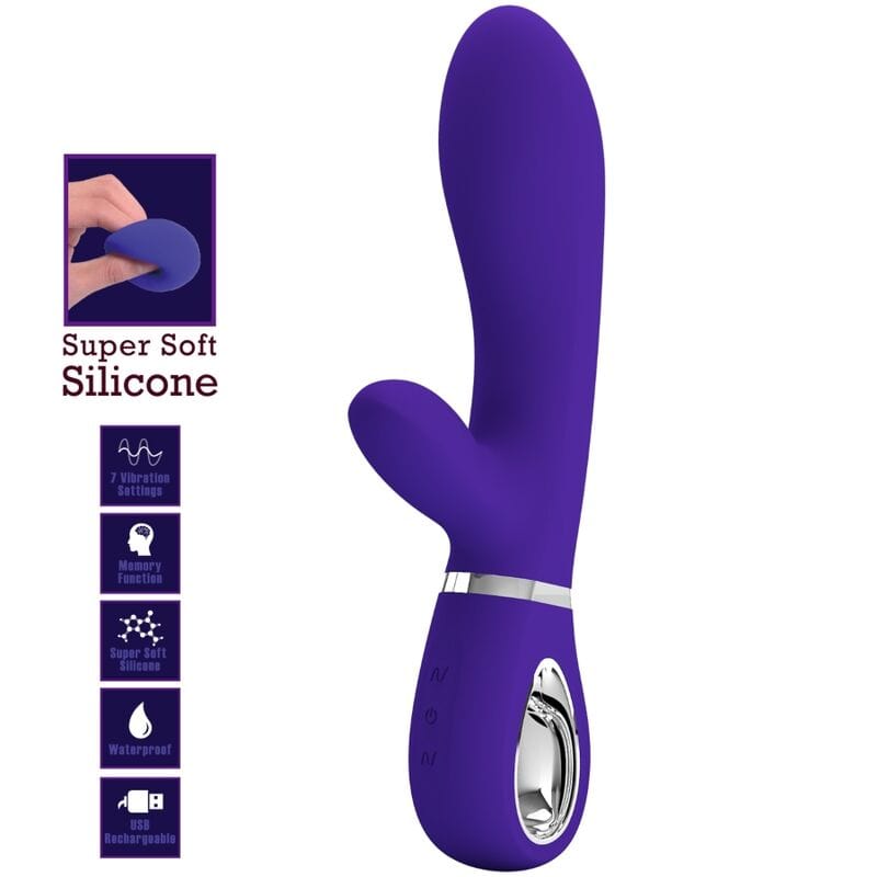 Vibromasseur Silicone Violet 7 Fonctions