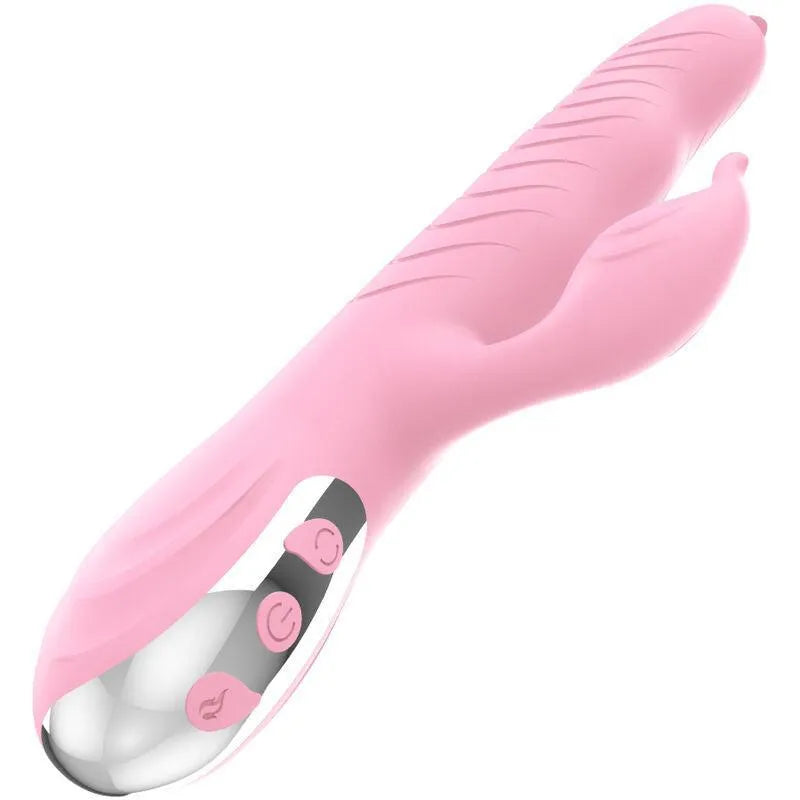 Vibromasseur Silicone Violet Chauffant Avec Modes De Poussée