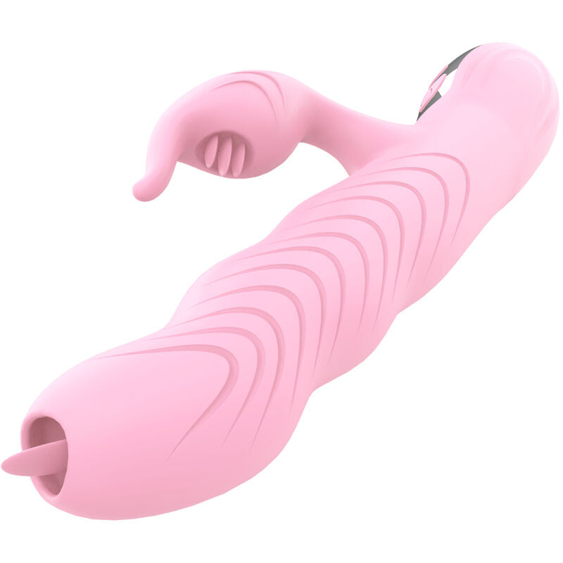 Vibromasseur Silicone Violet Chauffant Avec Modes De Poussée