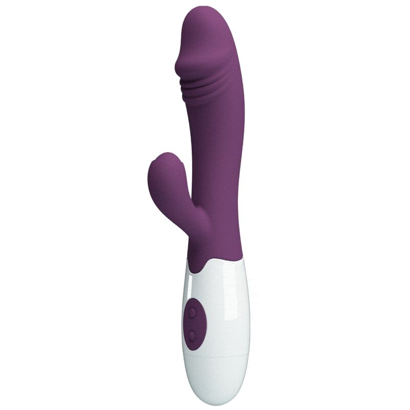 Vibromasseur Silicone Violet Double Stimulation Point G Et Clitoridienne