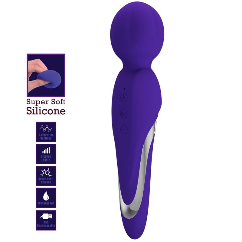 Vibromasseur Silicone Violet Haute Qualité 7 Vibrations