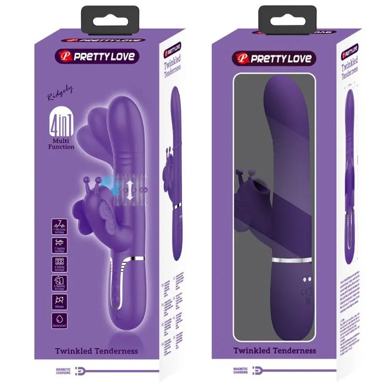 Vibromasseur Silicone Violet Pretty Love Rabbit