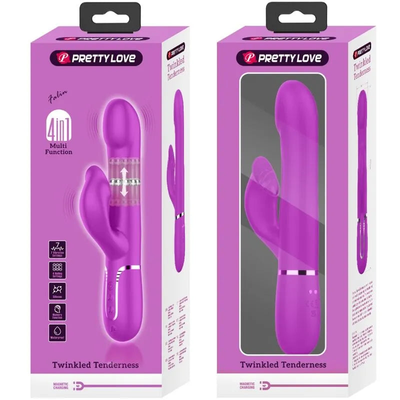 Vibromasseur Silicone Violet Pretty Love Rabbit