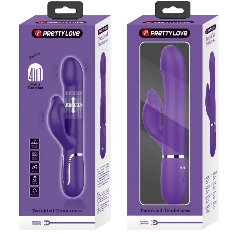 Vibromasseur Silicone Violet Pretty Love Rabbit