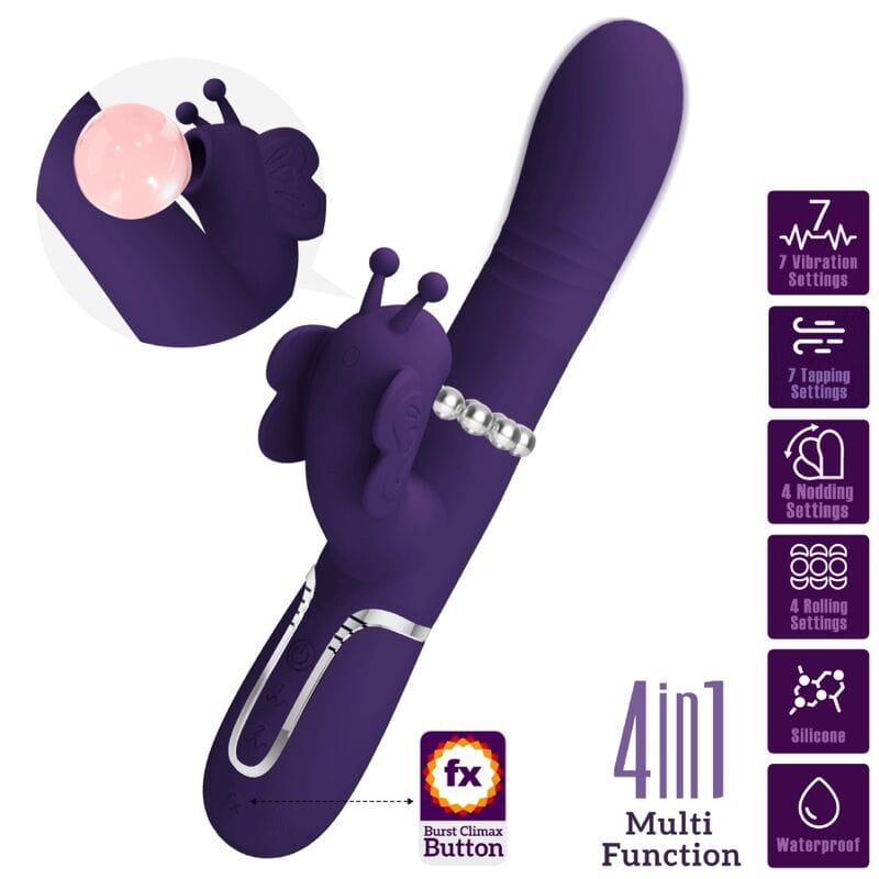 Vibromasseur Silicone Violet Pretty Love Rabbit