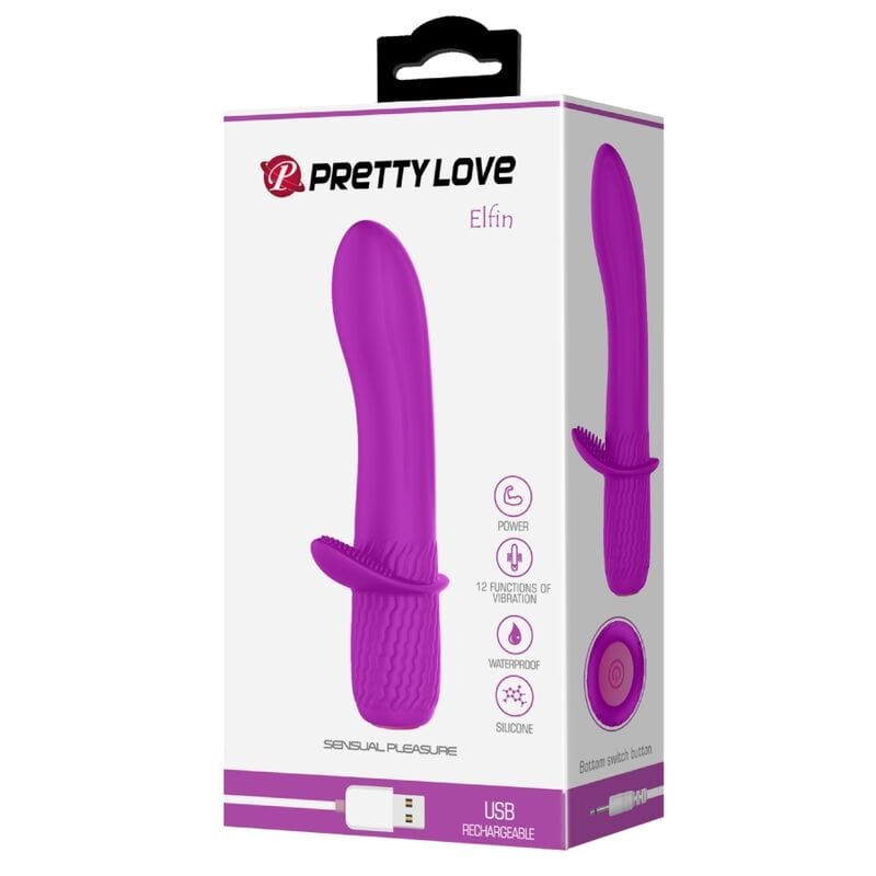 Vibromasseur Silicone Violet Rechargeable 12 Vibrations