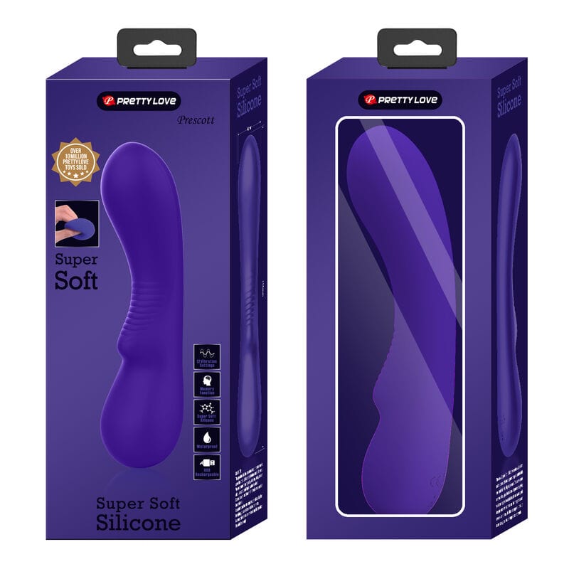 Vibromasseur Silicone Violet Rechargeable 12 Vibrations