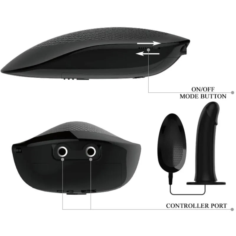 Vibromasseur Strap-On Silicone Ajustable