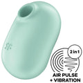 Vibromasseur Étanche Double Impulsion Silicone Compact