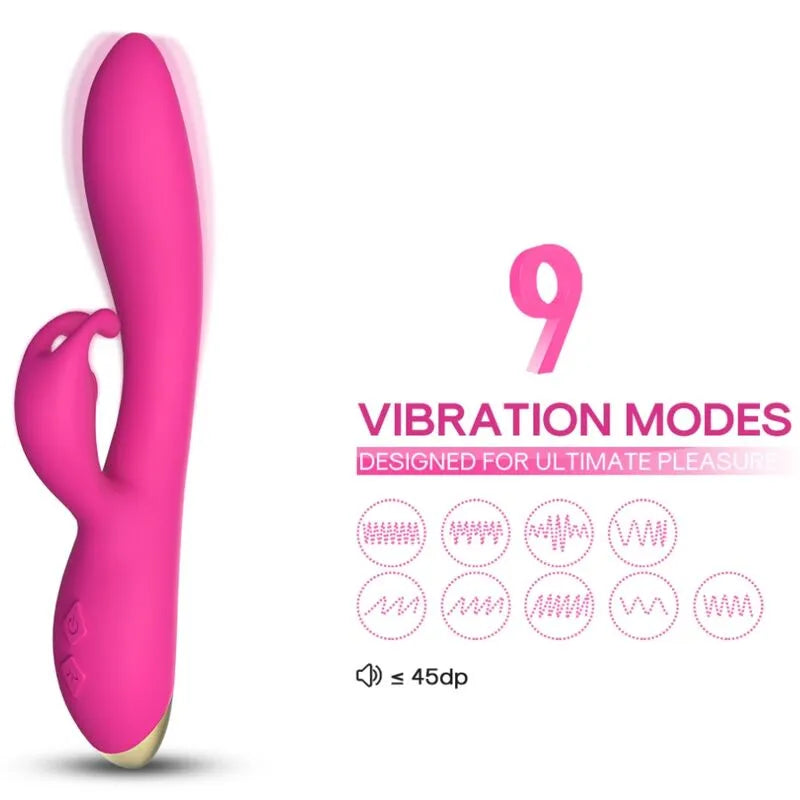 Vibromasseur Étanche Silicone Médical 9 Modes
