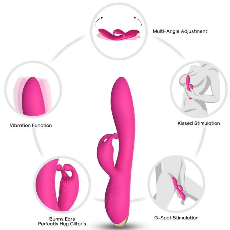 Vibromasseur Étanche Silicone Médical 9 Modes
