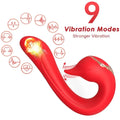 Vibromasseur Silicone Étanche Rechargeable 9 Modes Lécher Vibrer