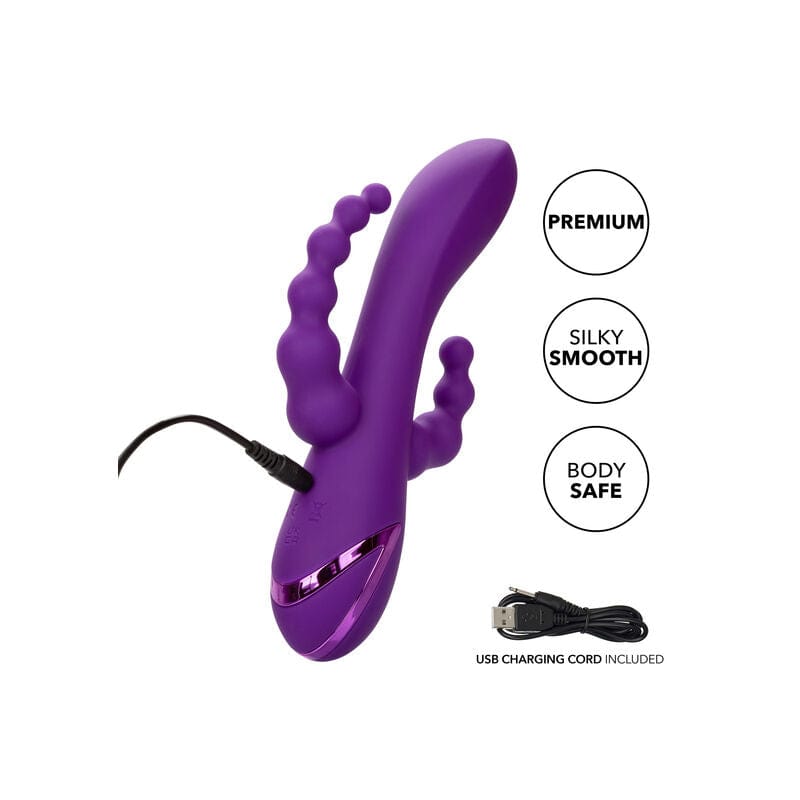 Vibromasseur Triple Action Silicone Rechargeable Waterproof