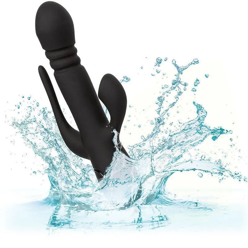 Vibromasseur Triple Action Silicone Étanche Rechargeable