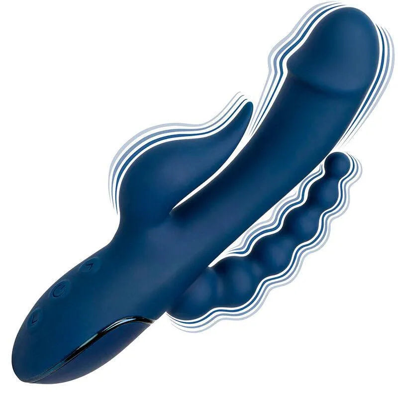 Vibromasseur Triple Action Silicone Étanche Rechargeable