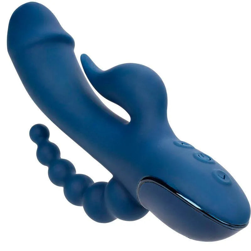 Vibromasseur Triple Action Silicone Étanche Rechargeable