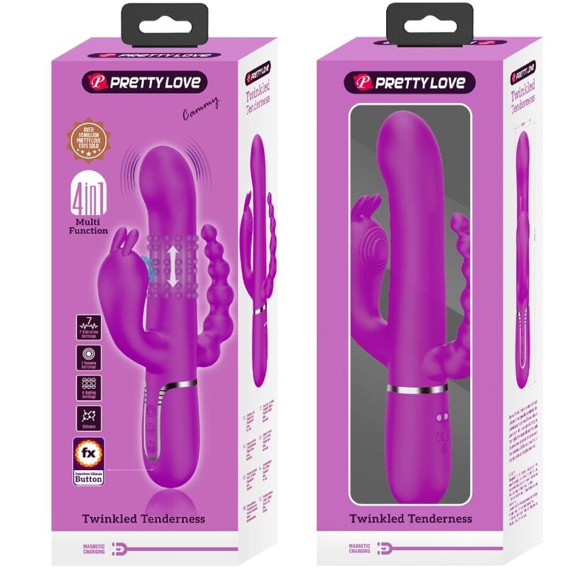 Vibromasseur Triple Stimulation Silicone Élégant