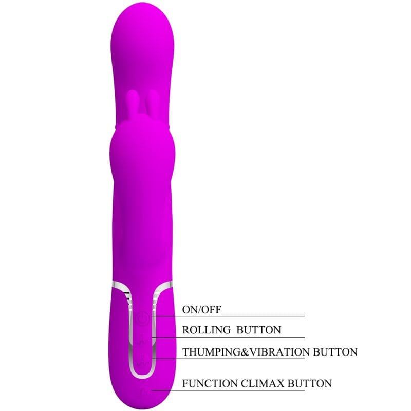 Vibromasseur Triple Stimulation Silicone Élégant