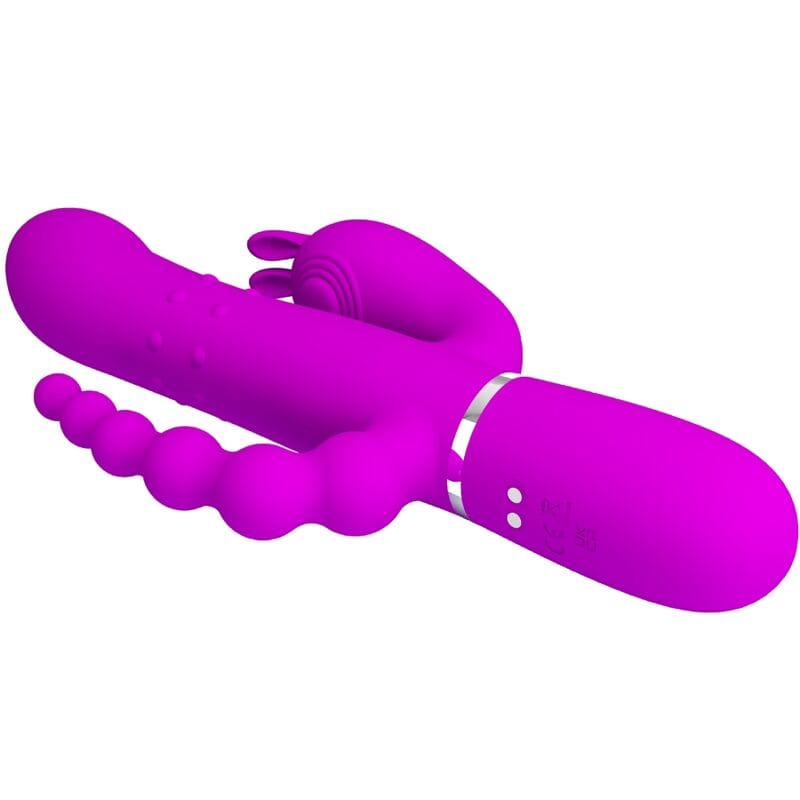 Vibromasseur Triple Stimulation Silicone Élégant