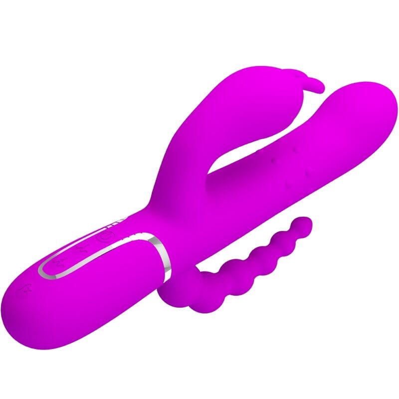 Vibromasseur Triple Stimulation Silicone Élégant