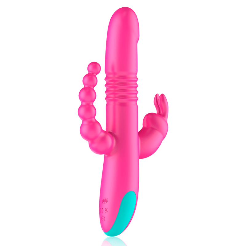 Vibromasseur Triple Stimulation Silicone Télécommandé