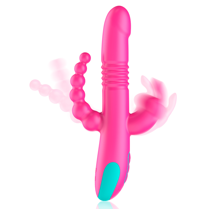 Vibromasseur Triple Stimulation Silicone Télécommandé