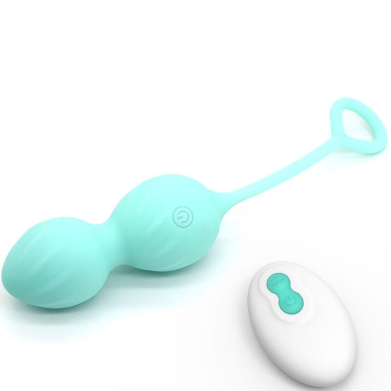 Vibromasseur Vert Abs-Silicone Étanche Télécommandé