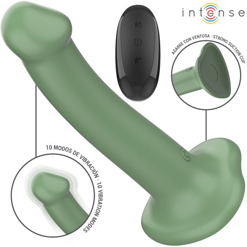 Vibromasseur Vert Étanche En Silicone Avec Télécommande