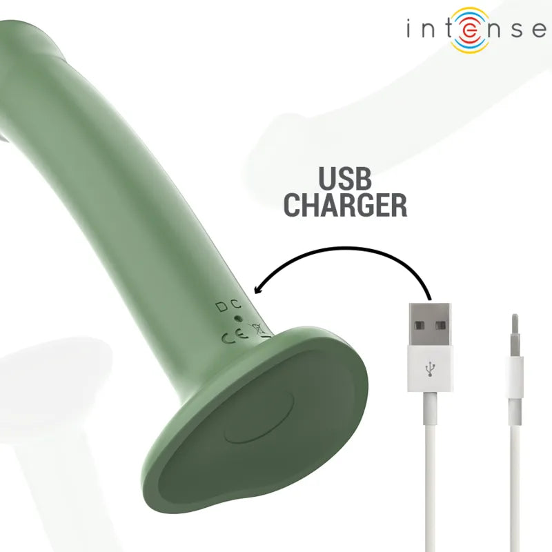 Vibromasseur Vert Étanche En Silicone Avec Télécommande