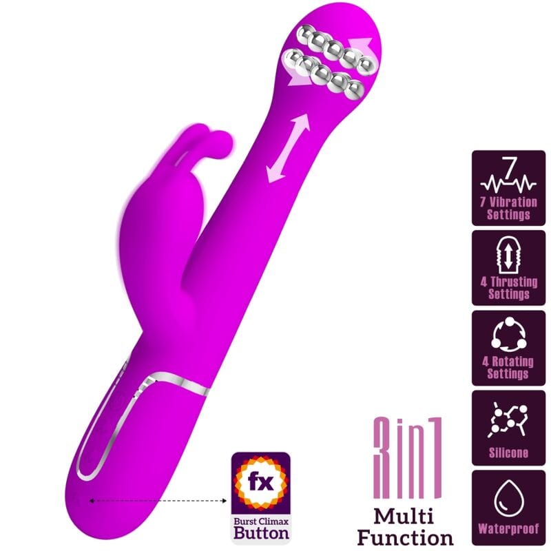 Vibromasseur Violet À Double Moteur Pretty Love