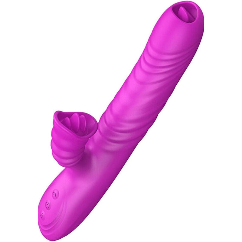 Vibromasseur Violet Chauffant En Silicone Armony