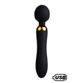 Vibromasseur Wand Noir Silicone Double Moteur