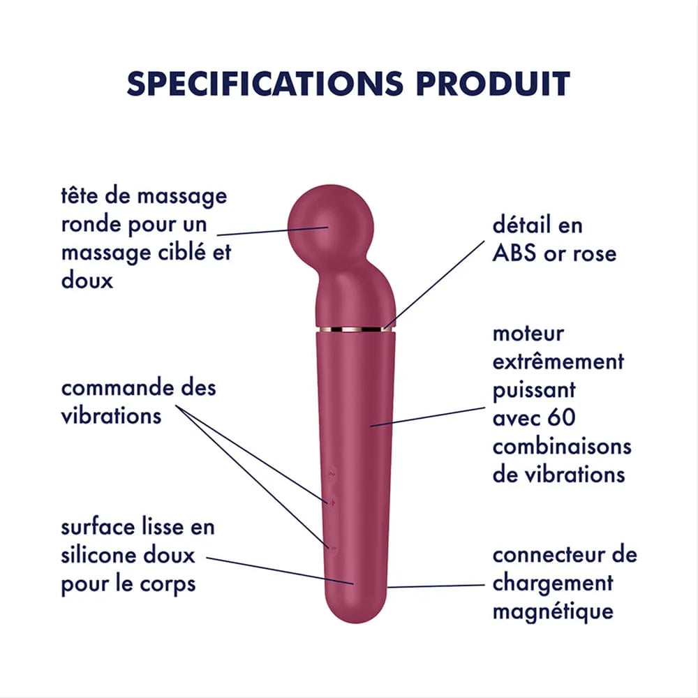 Vibromasseur Wand Xxl Rouge Étanche Massage Corps