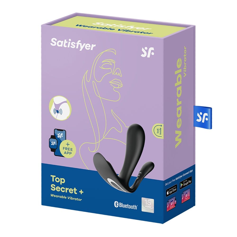 3 en 1 Vibromasseurs et stimulateur clitoridien noir connecté Top Secret + Satisfyer - CC597754