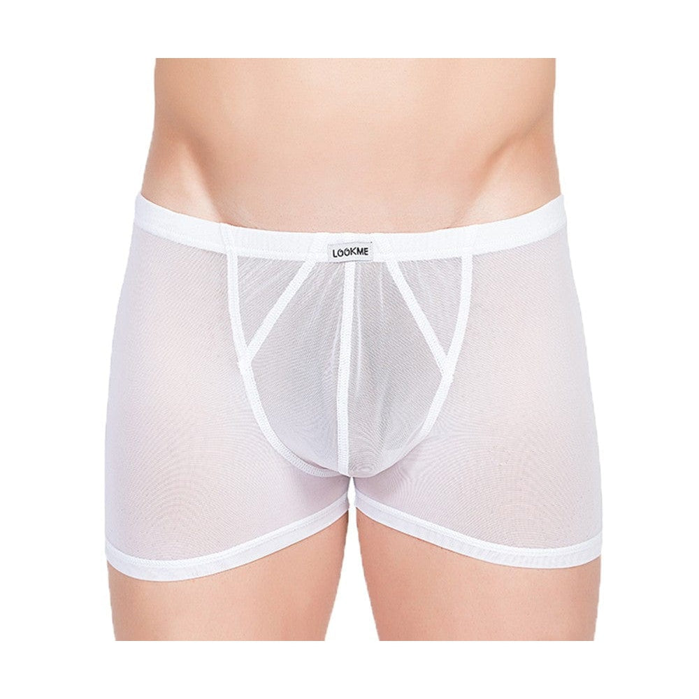 Boxer blanc en fine résille - LM92-67WHT