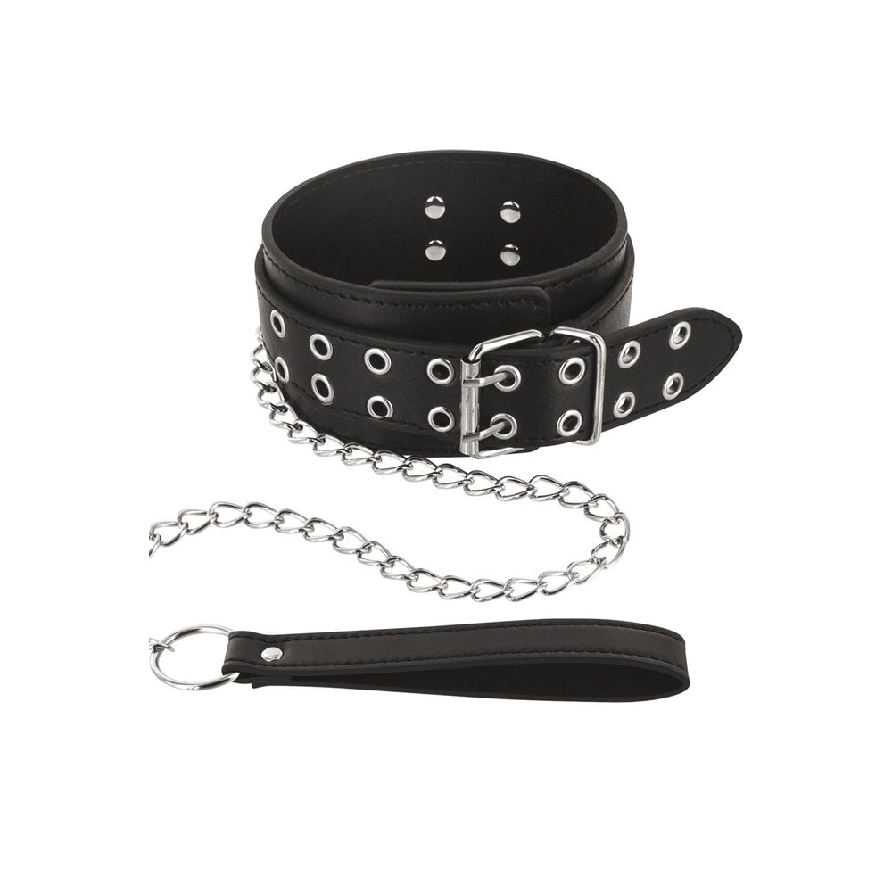 Collier fétichiste large double fermeture et laisse - CC6060170010