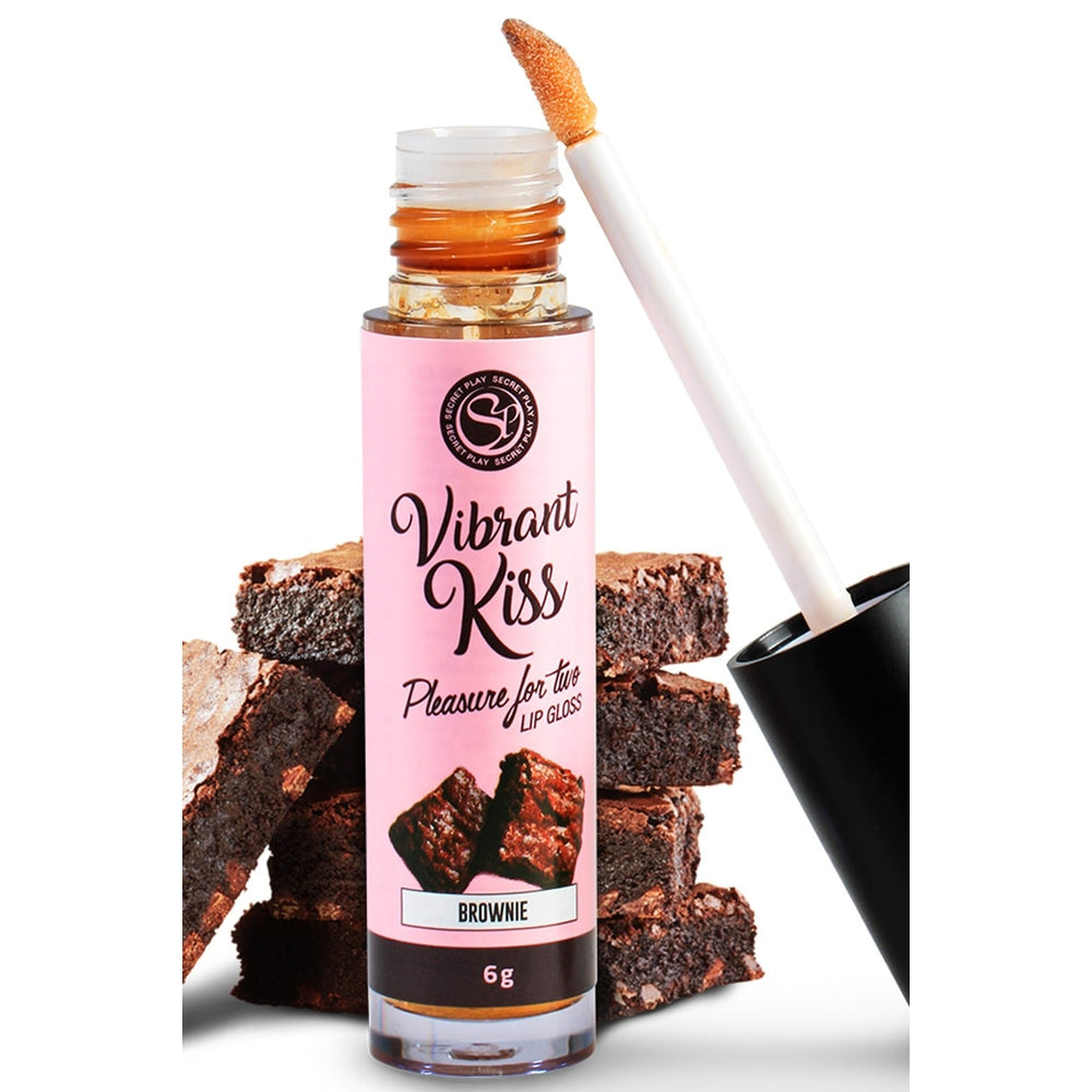 Gloss sexe oral vibrant au brownie 100% comestible - SP6553