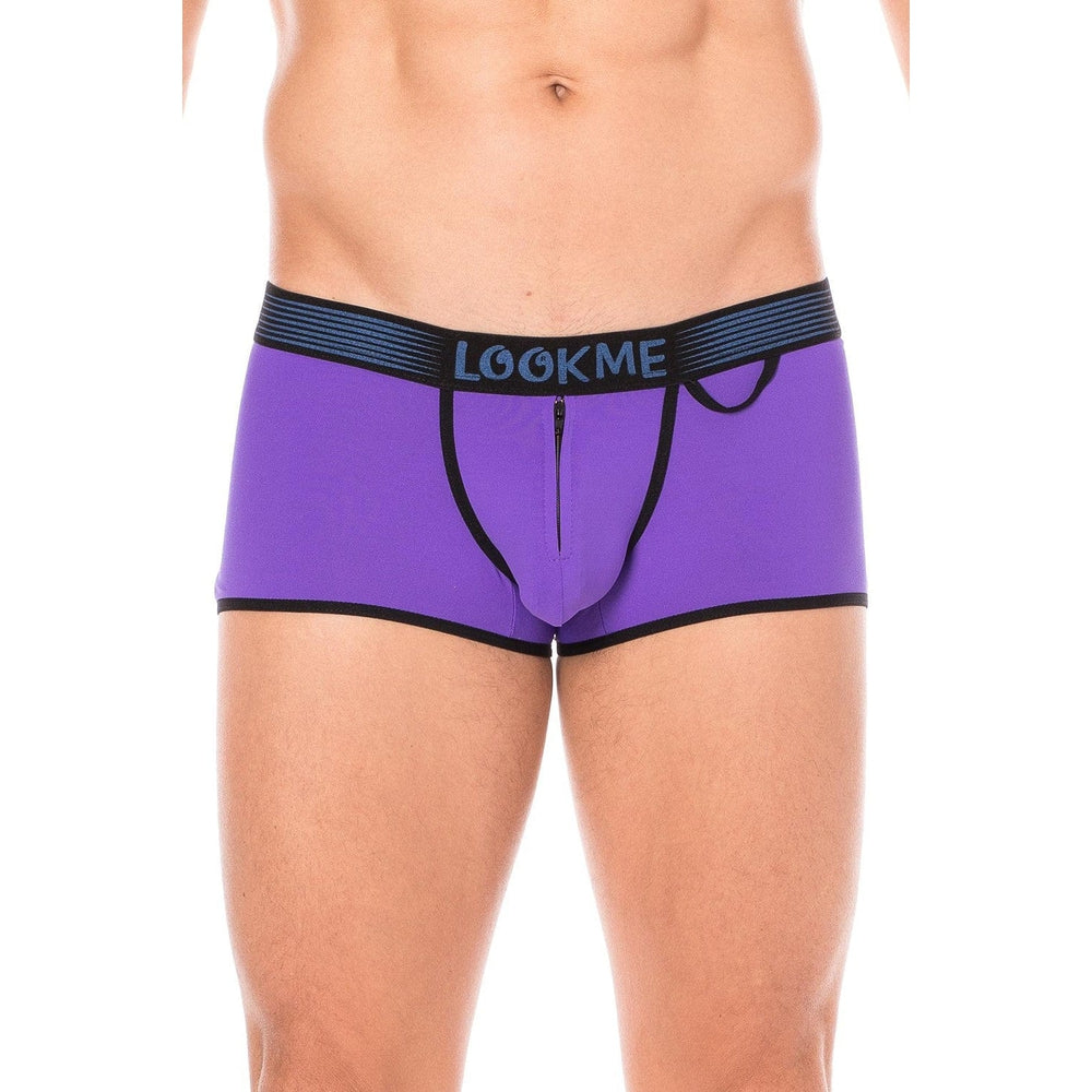 Mini-Pant Violet échancré avec zip - LM2003-68PUR