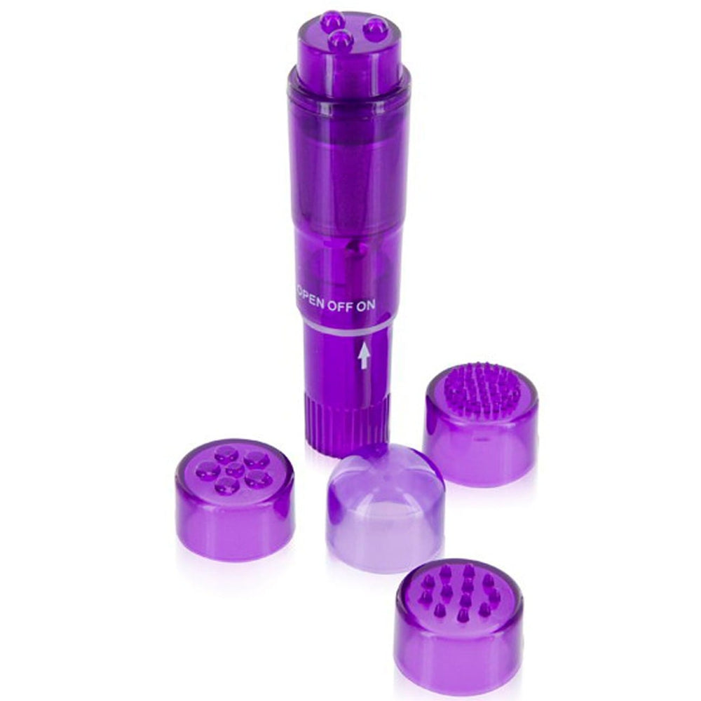 Stimulateur de clitoris violet têtes changeables - CC570033