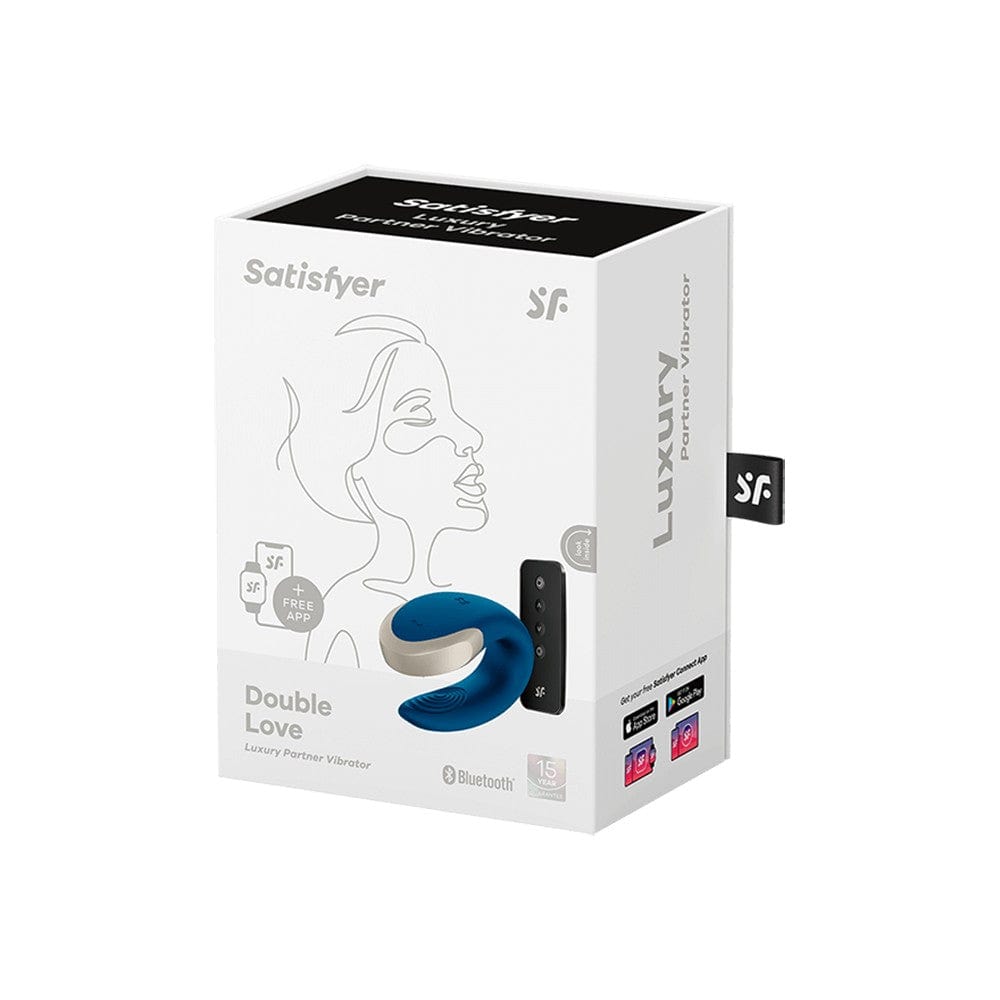 Vibromasseur connecté pour couple avec télécommande Double Love bleu Satisfyer - CC597446