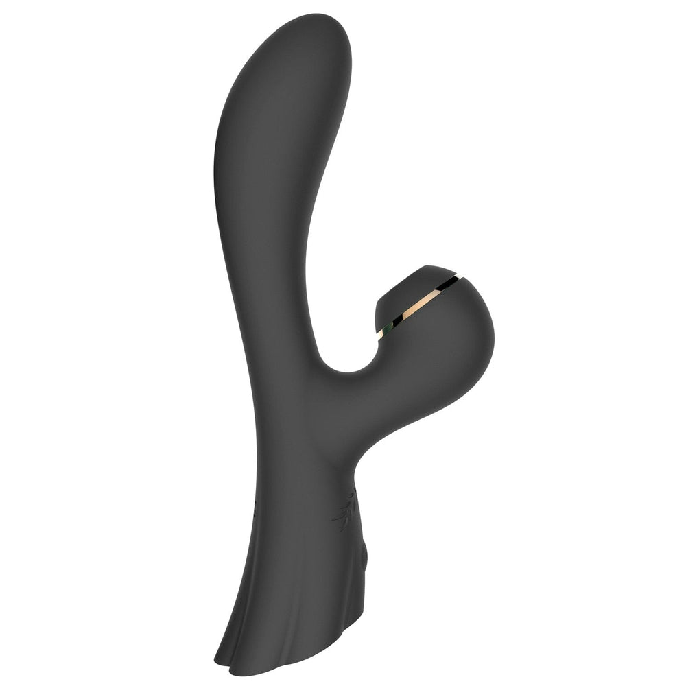 Vibromasseur double stimulation point G et clitoris par succion noir USB - FAIRYBLACK