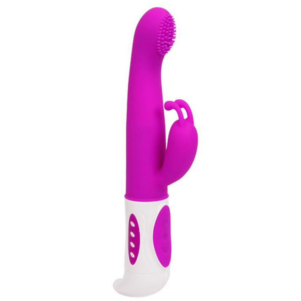 Vibromasseur rabbit rose avec tête à  picots - CC530225