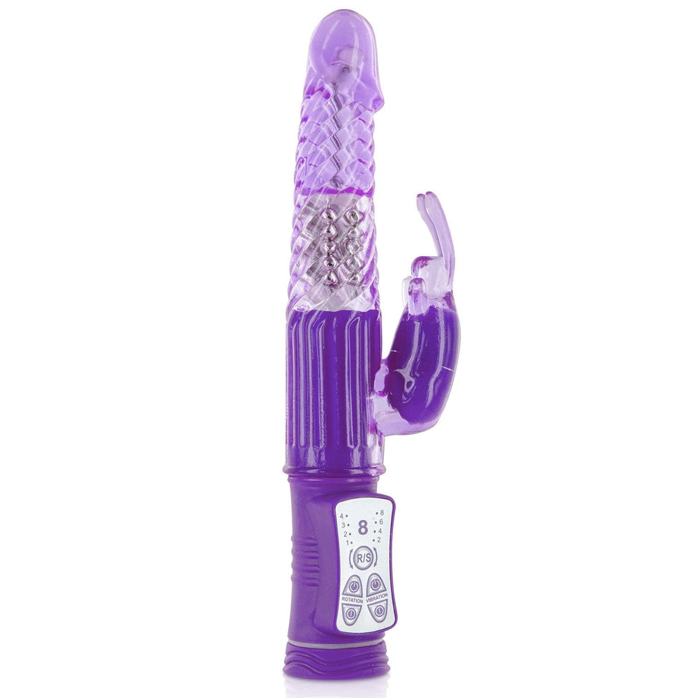 Vibromasseur rabbit violet 2 moteurs et billes rotatives USB - CC5702010201