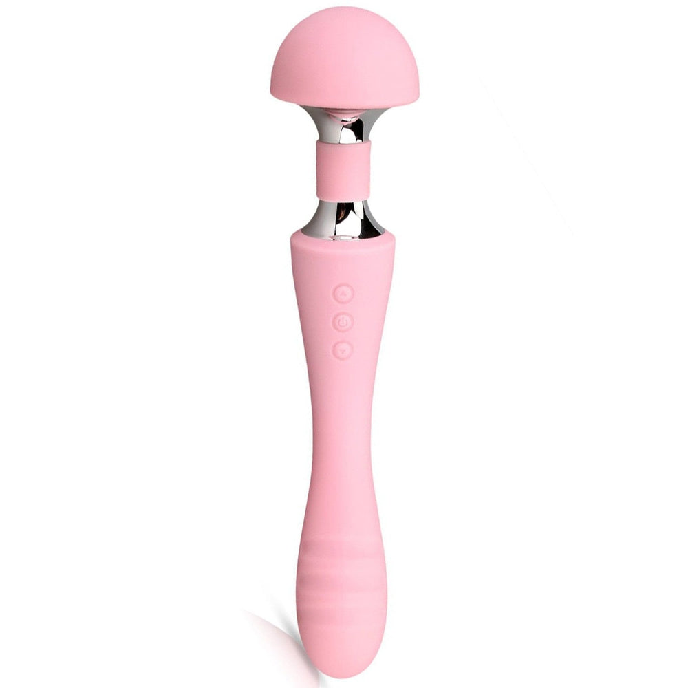 Vibromasseur wand rose puissant double fonction USB - WW-I7PNK